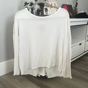 Chaser long sleeve open back top